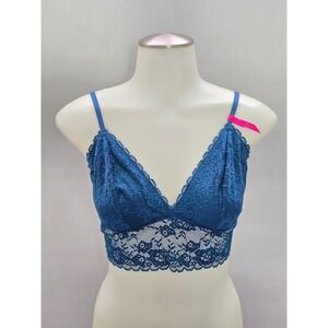Maidenform Blue Romantic Boudoir Bridal Cottage Lingerie Feminine Lace Bra M